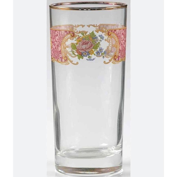 Lady Carlyle 14oz Floral Band High Ball Cocktail Drinking Glass Royal Doulton - Picture 1 of 1
